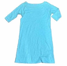 Lilly Pulitzer Light Blue Cotton Sheath Shift Mini Dress Size Small