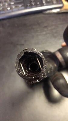 BMW 5 E60 E61 2008 Petrol engine water coolant pipe hose 7555256 