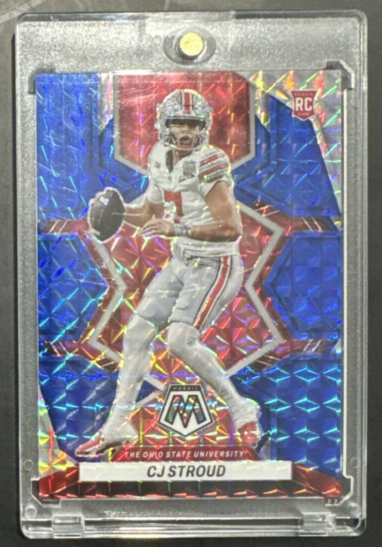 CJ Stroud / 2023 Panini Mosaic Blue 74/75 Draft Picks - #3 OSU