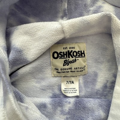 OshKosh B'Gosh Girls Tie Dye Periwinkle Crop Hoodie Size 7/7A | eBay