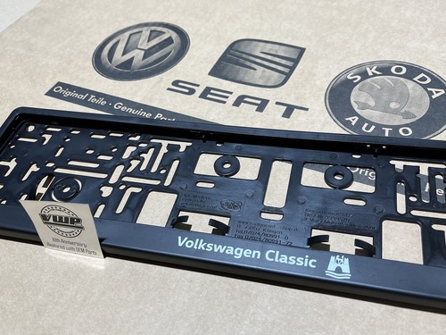 Volkswagen Classic Wolfsburg Show Number License Plate Holder Surround OEM Gift - Picture 4 of 4