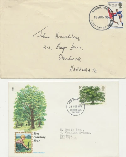 GB 1966/79, 8 different very fine FDC‘s with FDI‘s of HARROGATE, YORKSHIRE; ROTH
