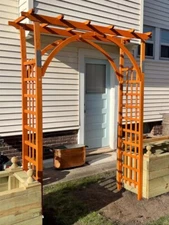 Outdoor Garden Arch Arbor Trellis Wooden Lawn Yard Wedding Archway Plant Climber