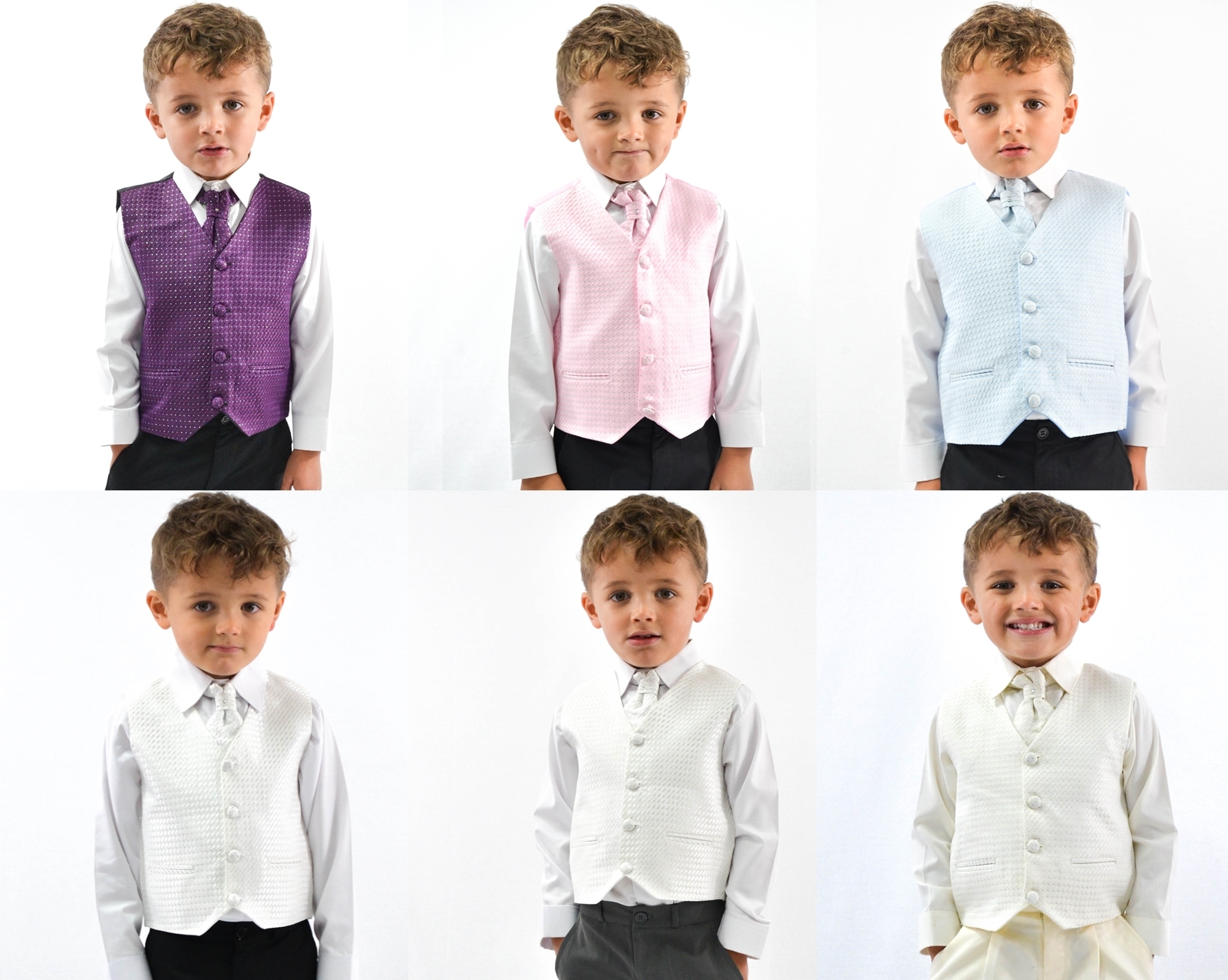 Boys Suits Waistcoat Suits Boys Wedding Suits 4pc Baby Page Boy Party 6