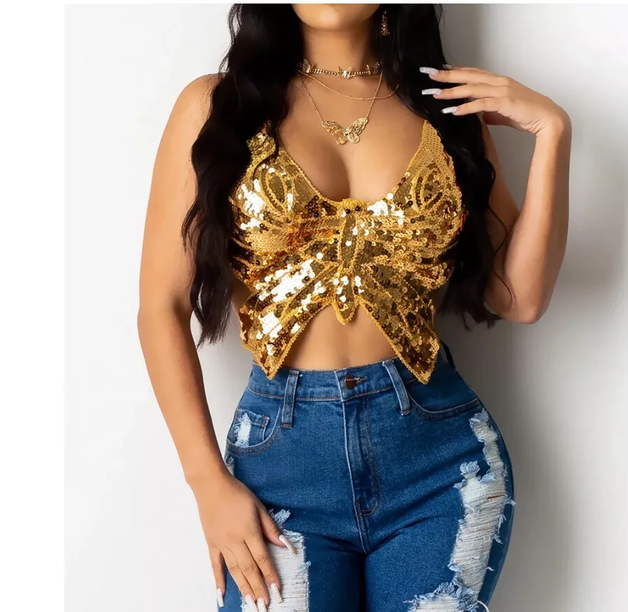 Gold hot sale rave top