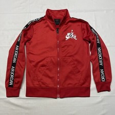 Nike Air Jordan Track Jacket Youth Size 4T Red Full Zip Hip Hop Streetwear Sport