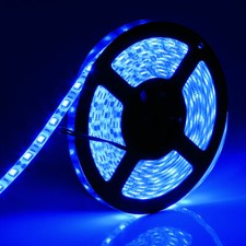5M Blue LED Light Strip 5050 Rope Tape Light 300 LEDs Waterproof Flexible 12V