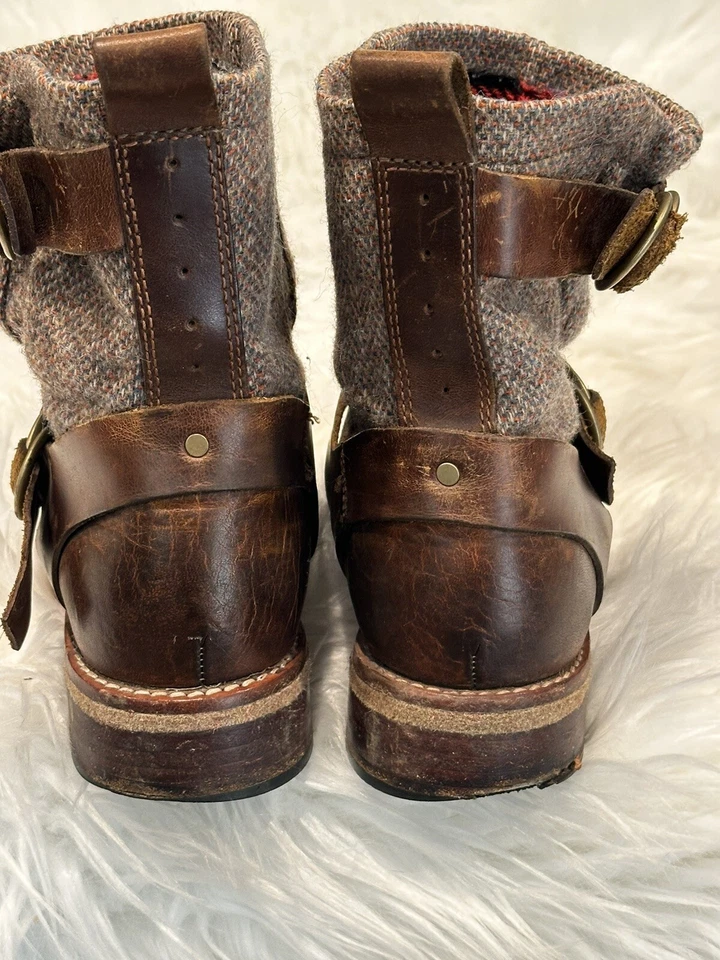 Woolrich Women's Boots Brown Sz 7 Baltimore Leather Harness Wool - Image 3 of 4