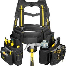 Carpenter Electrician Tool Belt with Suspende...
