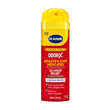 Dr. Scholl's Odor-X Athlete's Foot Medicated Powder Spray 4.7 Oz, 24-Hour Relief