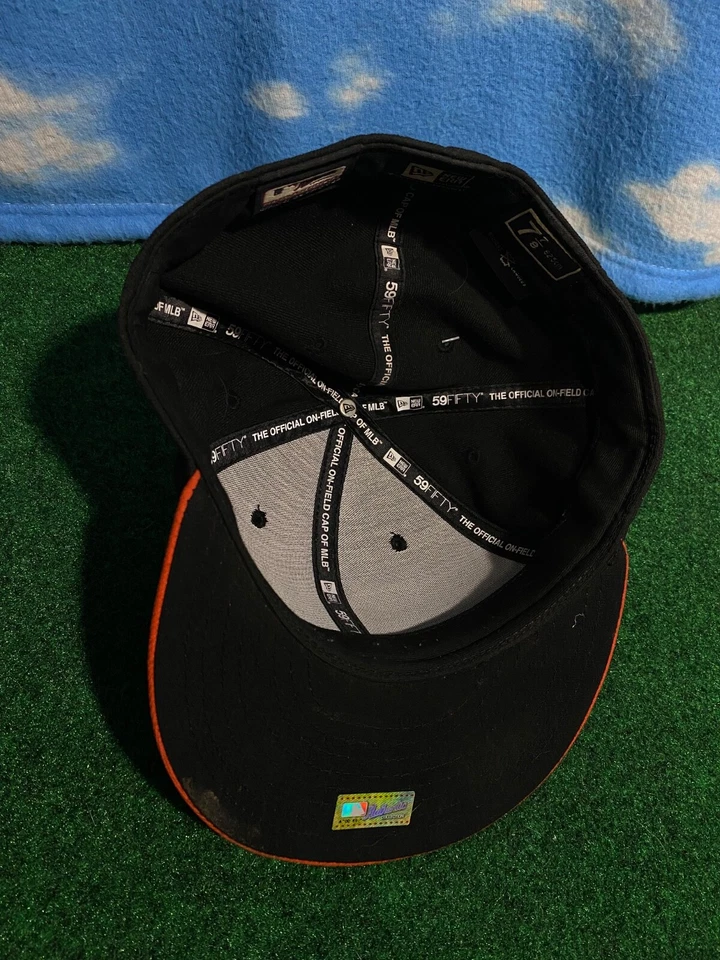 Baltimore Orioles Hat 7 7/8 Fitted New Era american flag Vintage RARE Cap H13 - Image 4 of 4