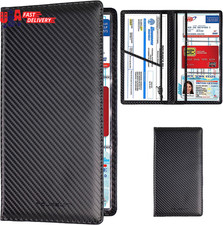 Car Registration  Insurance Card Holder Vehicle License Document Glove Box Comp