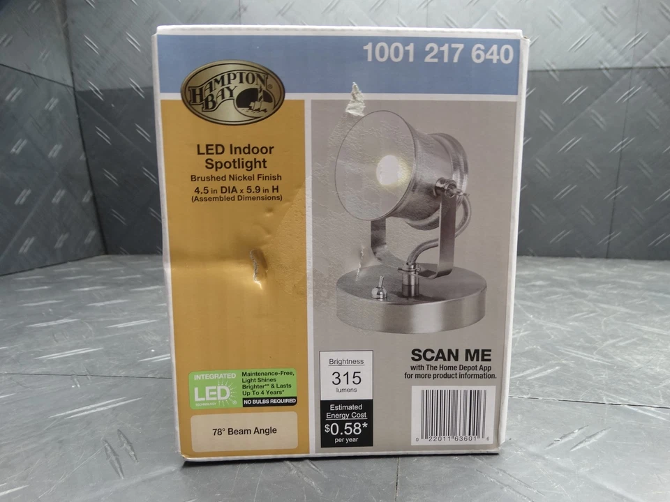 Lâmpada de mesa Hampton Bay 5,1 polegadas níquel escovado LED holofote 19274-002 - Imagem 4 de 4