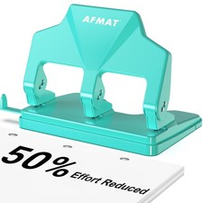 3 Hole Punch Heavy Duty, 40-Sheet Three Hole Punch, 50 Reduced Effort, 3 Hol...