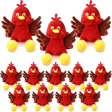 Jenaai 12 Pcs Thanksgiving Plush Stuffed Animal Bulk 6 Inch Turkey Stuffed Anima