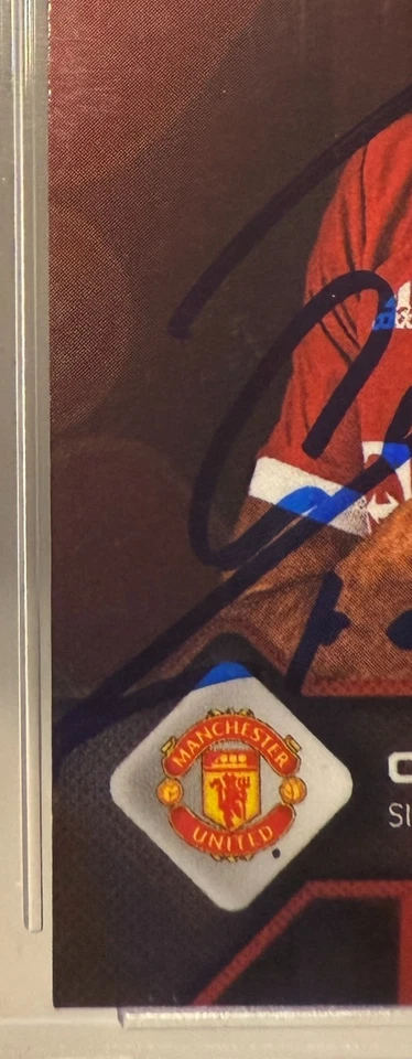 2021-22 Topps AHORA Firmado Cristiano Ronaldo #14 ManU Beckett BAS Testigo Foto 2 de 3