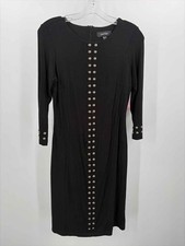 Pre-Owned Karen Kane Black Size XS Knee Length Long Sleeve Dress