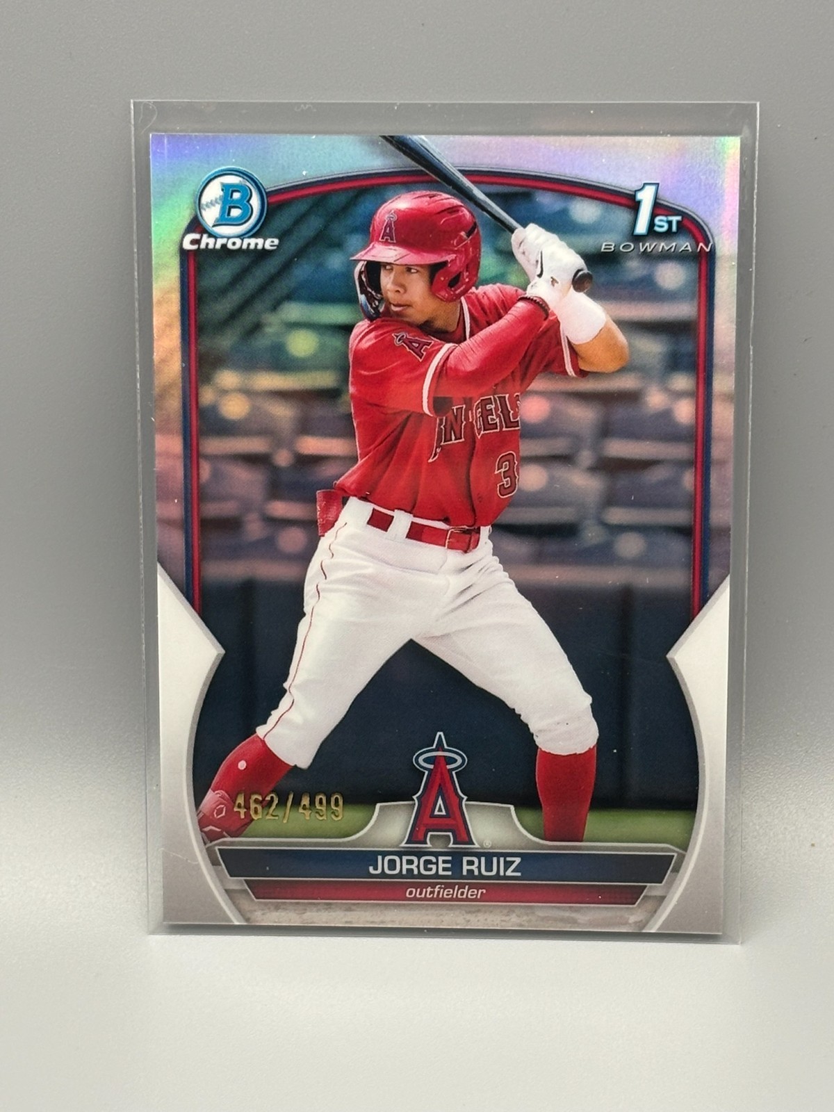 JORGE RUIZ 2023 Bowman 1st Chrome Prospects #BCP-123 Refractor #'d 462/499 RC