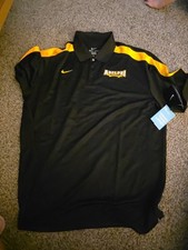 Nike Dri Fit ADELPHI Soccer Shirt Mens XLg Black Polo Athletics