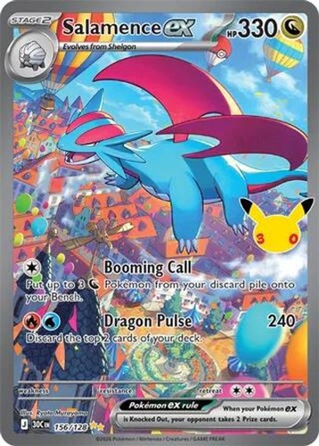 Pokemon Salamence ex (156/162) 30th Celebration NM HOLO