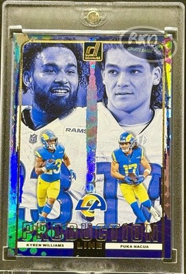 Puka Nacua Kyren Williams RARE DUAL REFRACTOR INVESTMENT CARD PANINI RAMS MINT