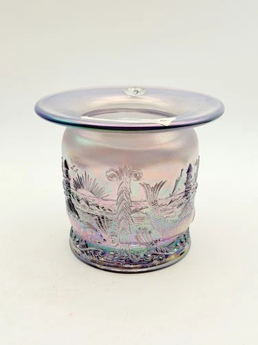 Fenton Lavender Frost Seacoast Spittoon ACGA 2000 Carnival Glass