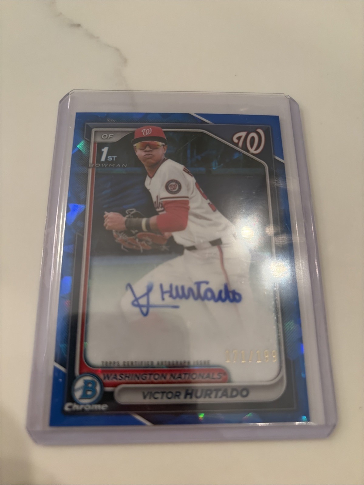 2024 Bowman Chrome Baseball 1st Bowman Victor Hurtado Blue Sapphire /199 Auto