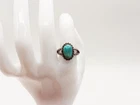 Vintage ETRUSCAN NAVAJO 2ct Natural Turquoise Sterling Silver Ring
