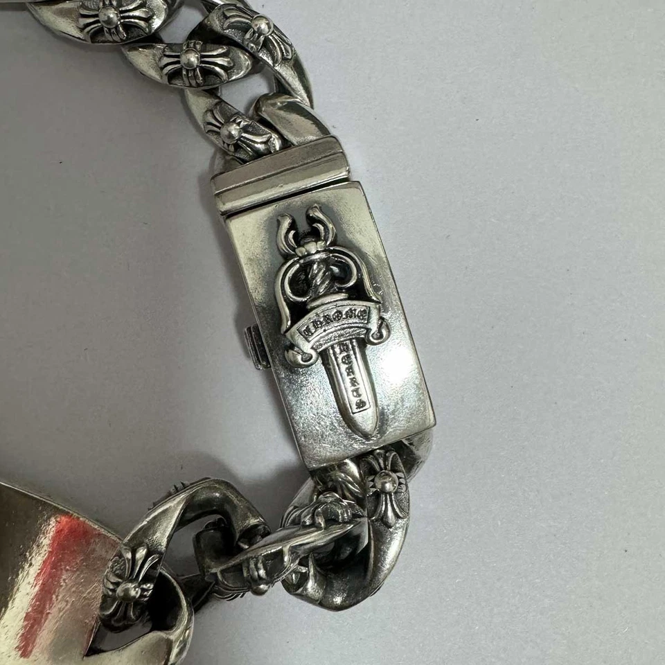 Correa de reloj Daga gótica punk de plata 925 para Apple Watch ultra hecha a mano Foto 2 de 4