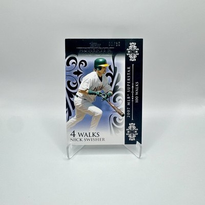 Nick Swisher 2008 Moments & Milestones #104 Superstar 100 Walks 1/25 1st Print