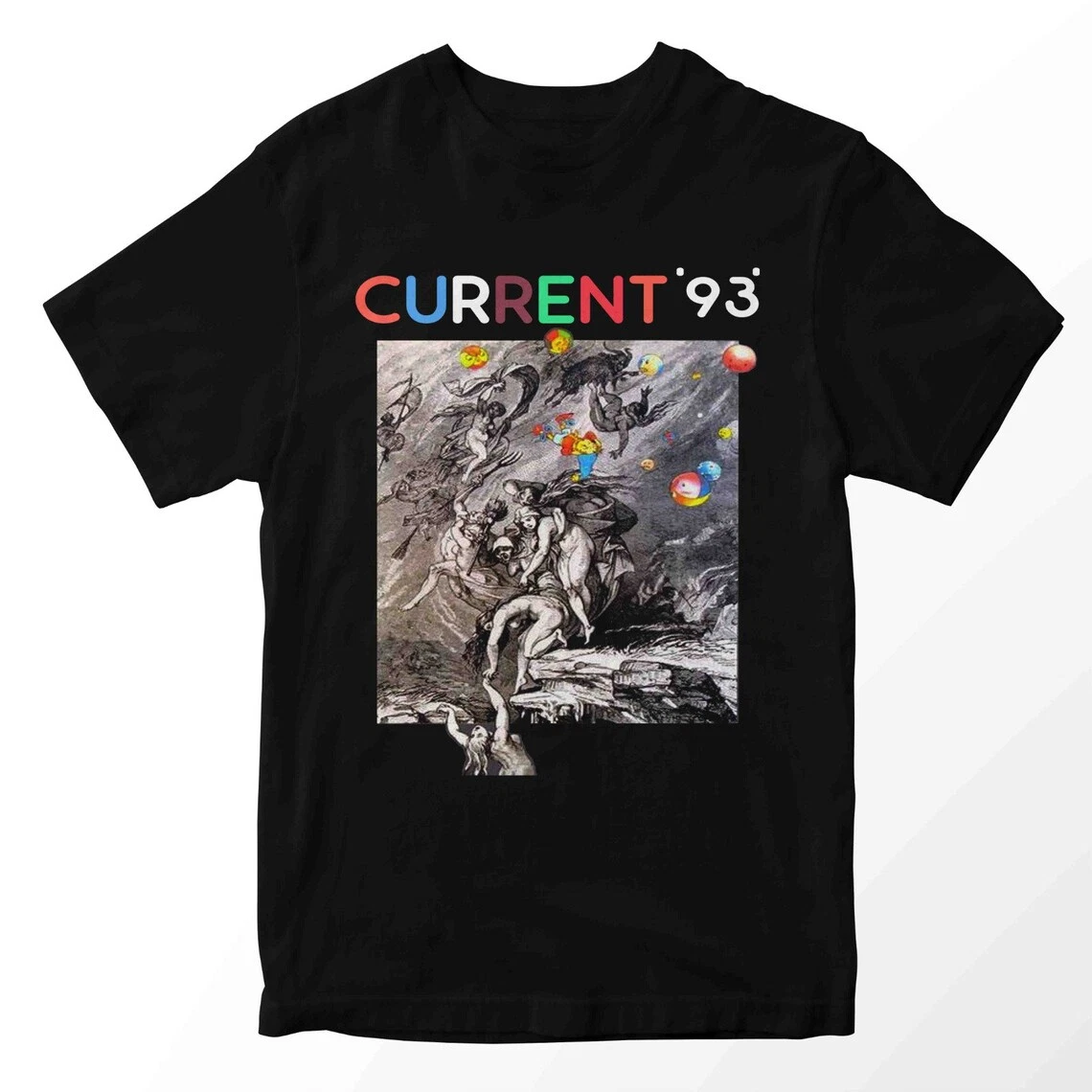 T-shirt Current 93 Tour Collection - Taille S à 5XL - Neuf Avec étiquettes - Personnalisable