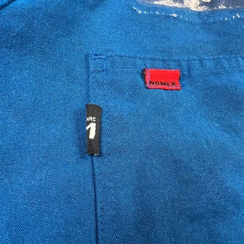 Workrite Coveralls Jumpsuit Fire Resistant Size 46R Large Blue ARC1 Nomex ATPV image 8
