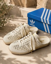 NEW WOMEN Originals Samba Mule Woven 'Crew White' Light KH7719 - Size US 5-9