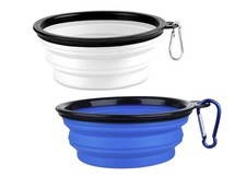 Dog Bowl Pet Collapsible Bowls, 2 Pack for Cats Dogs, Portable Pet Feeding Water