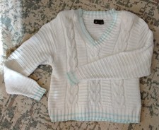 Vtg Liz Sport Med 100 Cotton Cable Knit Sweater Excellent Condition
