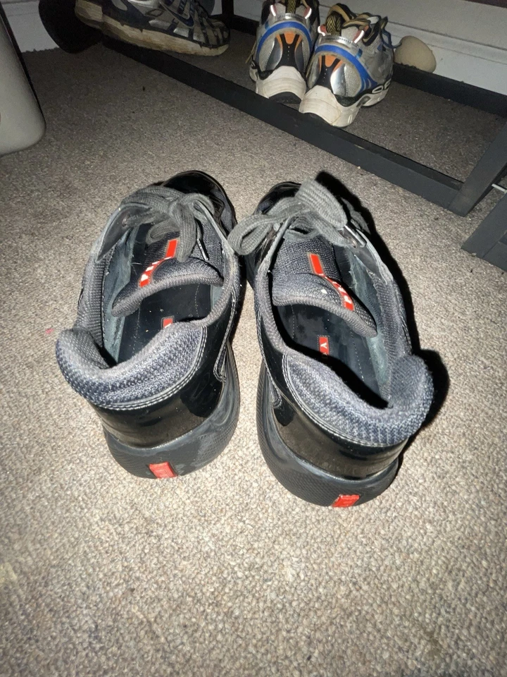 Zapatos Prada Mujer Copa América Zapatillas bajas Cuero Negro Talla 10 Prada 38 Foto 3 de 4