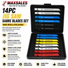 14PC Jig Saw Sabre Blades Set Wood Metal Steel Blade Jigsaw
