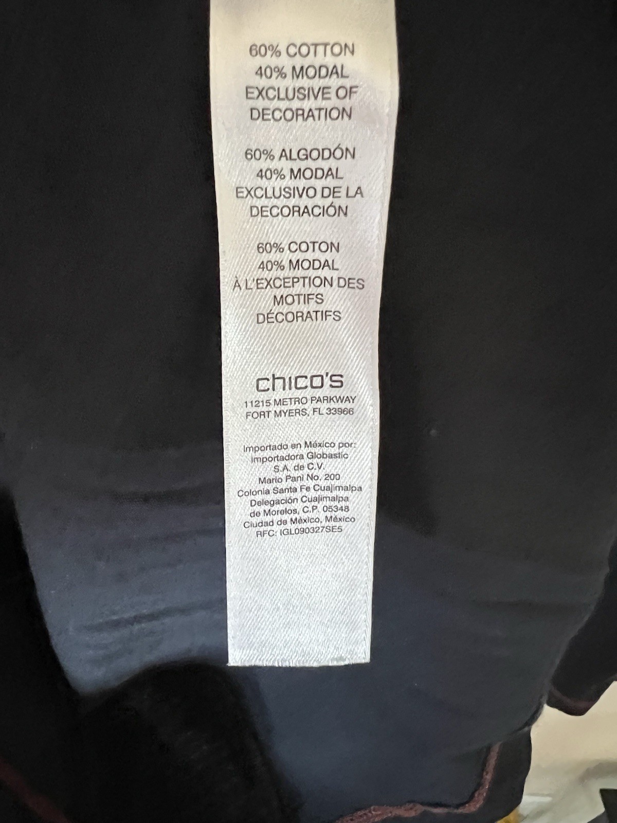 Chico's Black Top with Leopard Patch - image 6