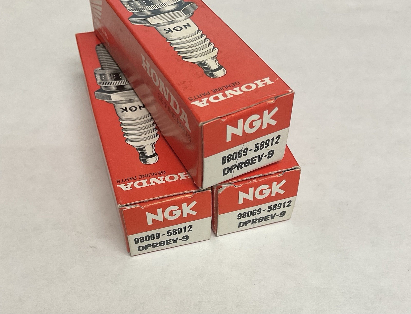VINTAGE HONDA NGK DPR8EV-9 Spark Plugs SET OF 3
