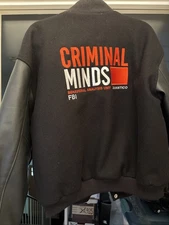 CRIMINAL MINDS Varsity Jacket w/Leather Sleeves Cast & Crew Gift-Size M