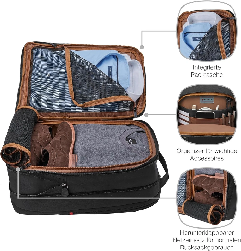 WENGER Laptop-Rucksack CityTraveler Handgepäck 16" Laptop Tabletfach 16L Schwarz - Bild 4 von 4