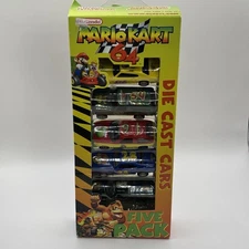 Mario Kart 64 Racing Champions Set of 5 Die Cast Cars Street Wheels NEW In Box