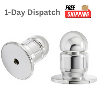 Locking Earring Backs for Studs Secure Earrings Back 2 Pcs Silver