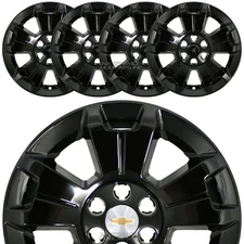 4 Black 2015-2022 Chevy Colorado LT 17" Wheel Skins Hub Caps Alloy Rim Covers