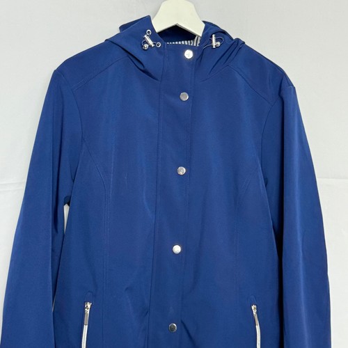 Northern Reflections Raincoat Jacket Full Zip & Snap Coat Women’s Size L Blue - Picture 2 of 9