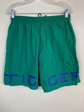 Vintage Disney Store Green Nylon Tigger Swim Board Shorts size XL Mesh Lining