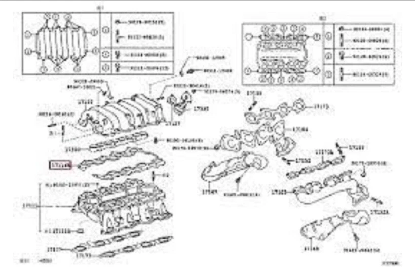 JUNTA ORIGINAL TOYOTA OEM, BRIDA DE ADMISIÓN LEXUS LX470 UZJ100 ☆ 17116-50010 ☆ Foto 3 de 3