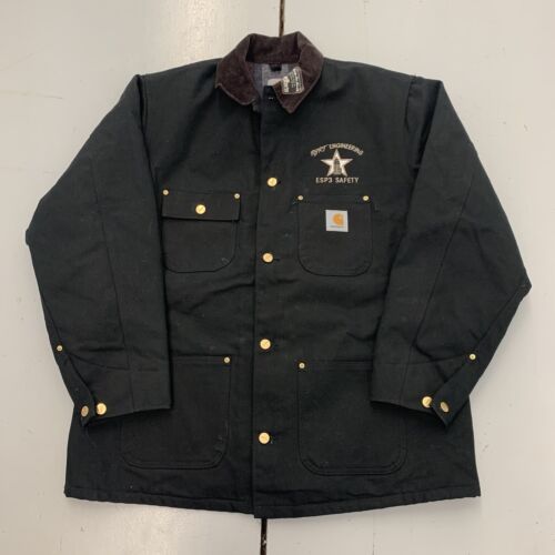 Vintage carhartt work chore barn coat jacket Blanket Lined cord- collar XXL-T