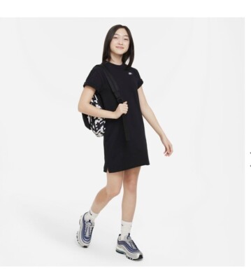 slim fit dress slacks Adidas Loose Fit Black Logo T-Shirt Dress main image 0