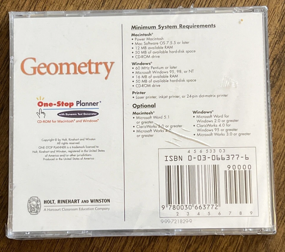 One-Stop Planner Geometry [CD-ROM] Generador de pruebas dinámicas compatible con Mac y Win Foto 2 de 4